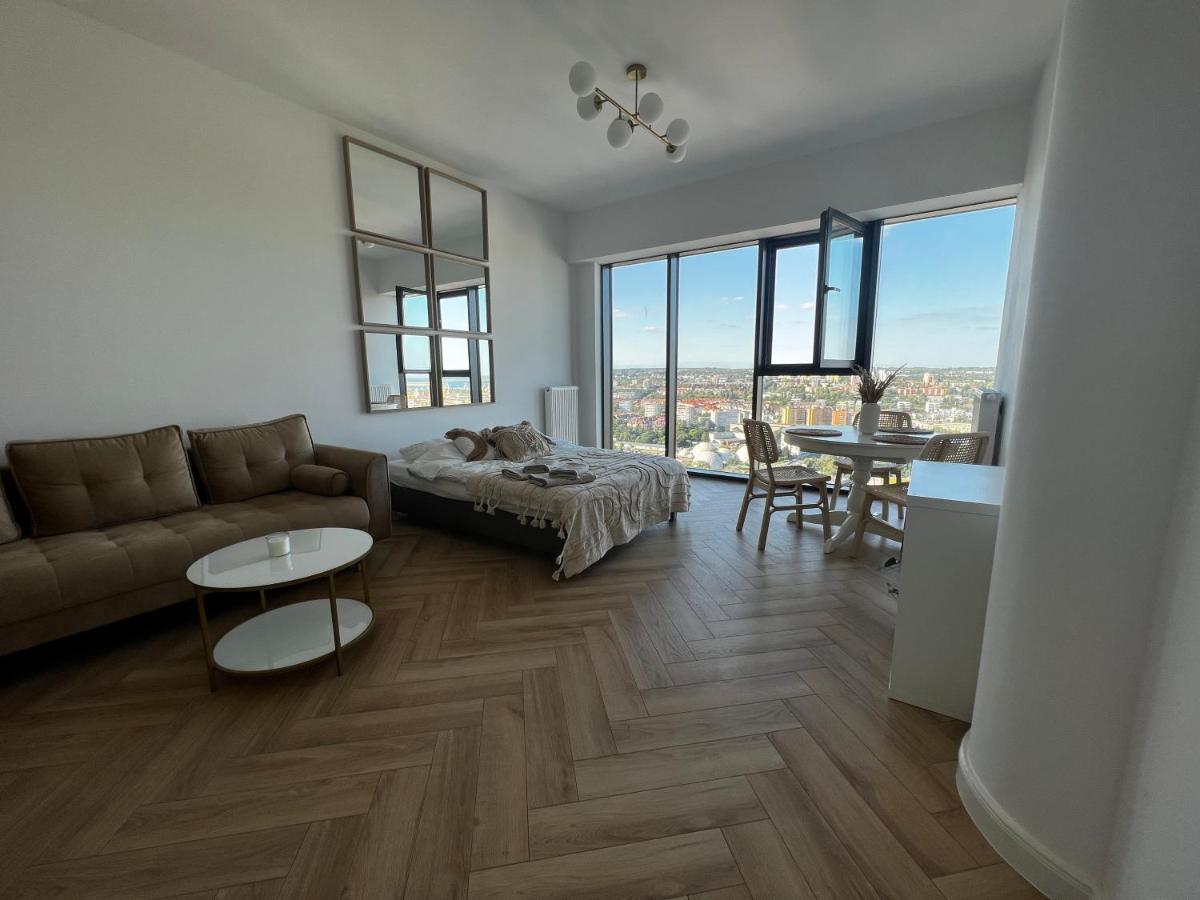 Hanza Tower Szczecin, Floor 21, City - River View Eksteriør bilde